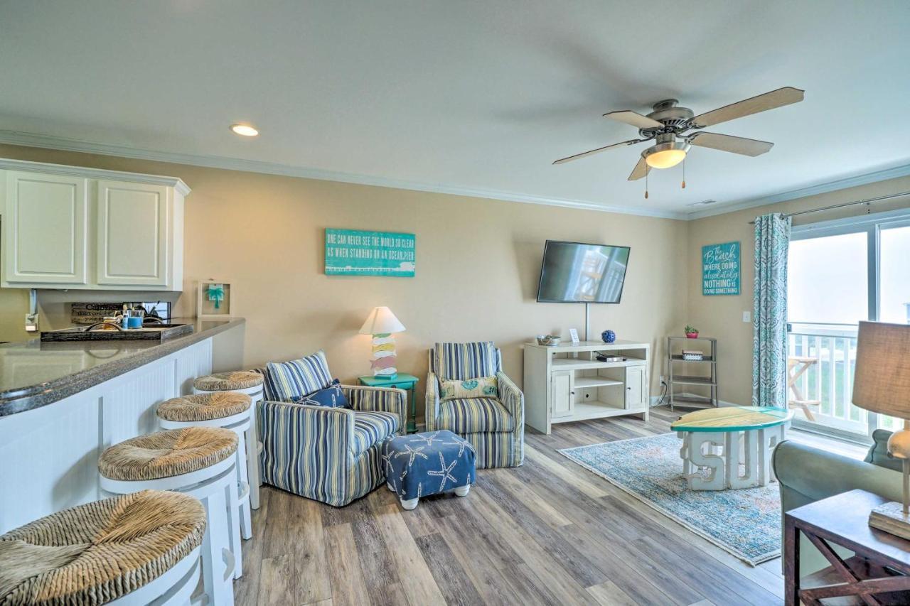 Ocean-View Oak Island Condo, 1 Block To Beach! المظهر الخارجي الصورة